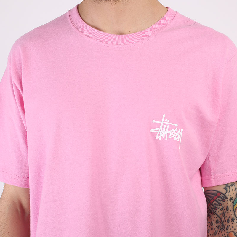 Мужская футболка Stussy Basic Tee (1904500-pink)  - цена, описание, фото 2